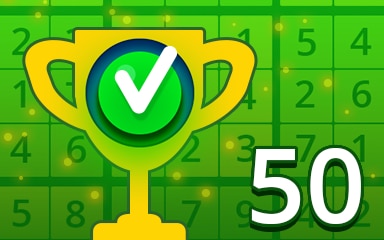 Weekly Special 50 Easy Badge - Pogo Daily Sudoku