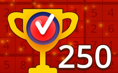 Weekly Special 250 Hard Badge - Pogo Daily Sudoku