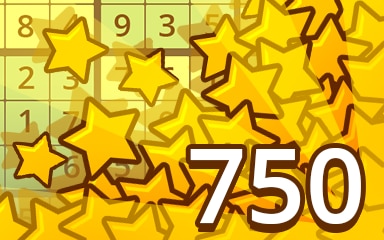 Stars Weekly Special 750 Badge - Pogo Daily Sudoku